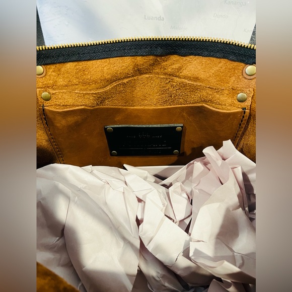 New Portland Leather Goods Cocoa Large Tote with Zipper brown XE - Picture 7 of 7